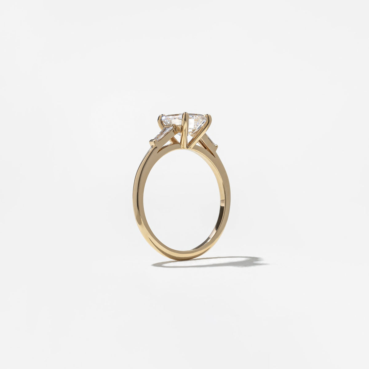Emerald Pave Engagement Ring – 1 CT Lab Grown Diamond