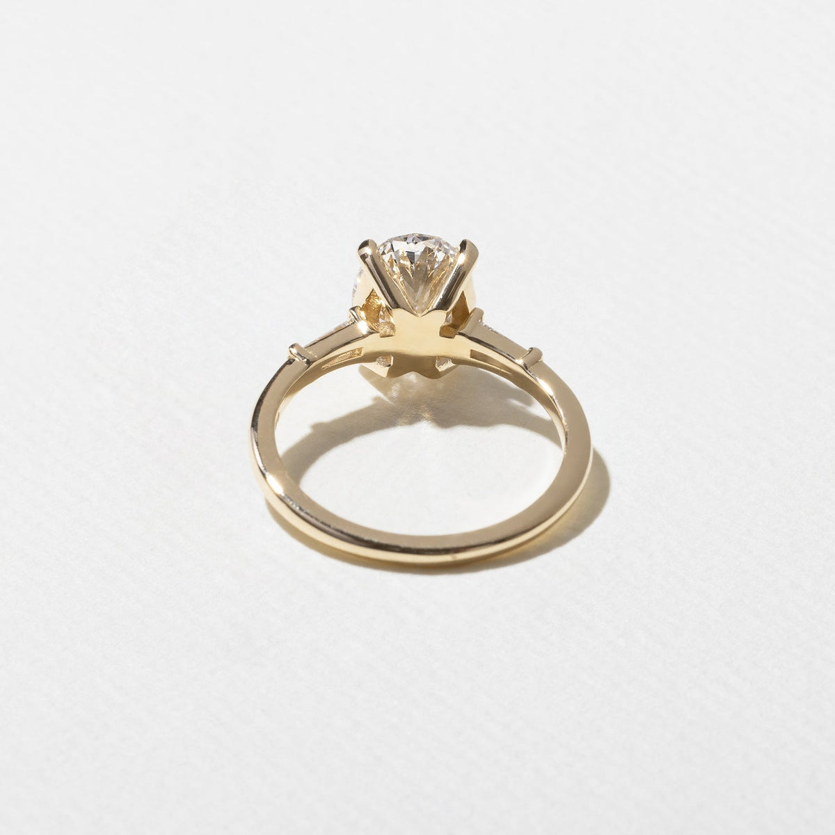 Emerald Pave Engagement Ring – 1 CT Lab Grown Diamond
