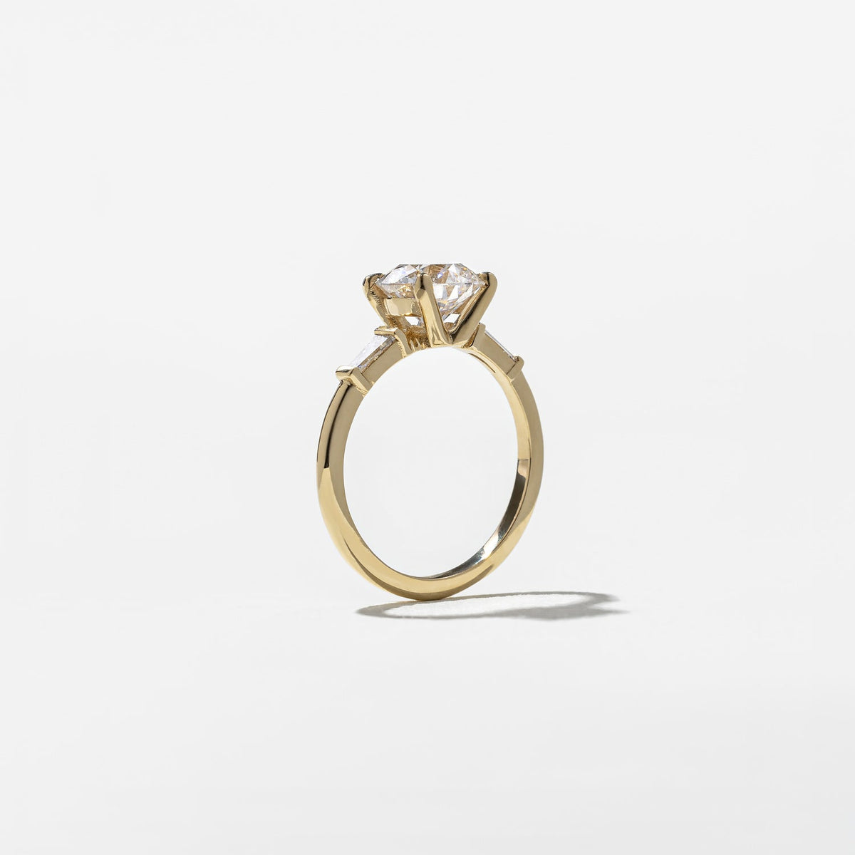 Emerald Pave Engagement Ring – 1 CT Lab Grown Diamond