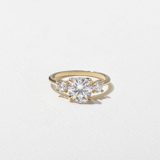Emerald Pave Engagement Ring – 1 CT Lab Grown Diamond