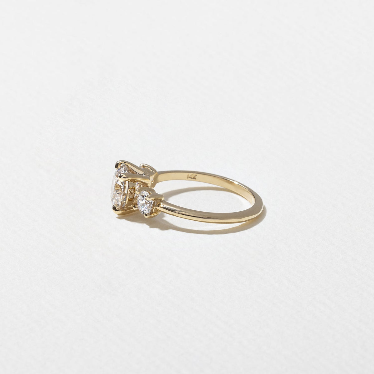 Emerald Pave Engagement Ring – 1 CT Lab Grown Diamond