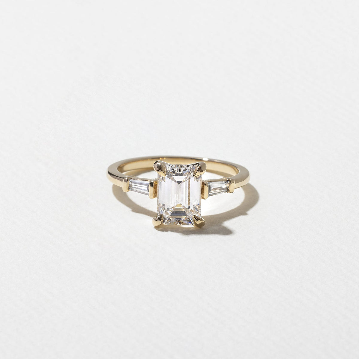 Emerald Pave Engagement Ring – 1 CT Lab Grown Diamond