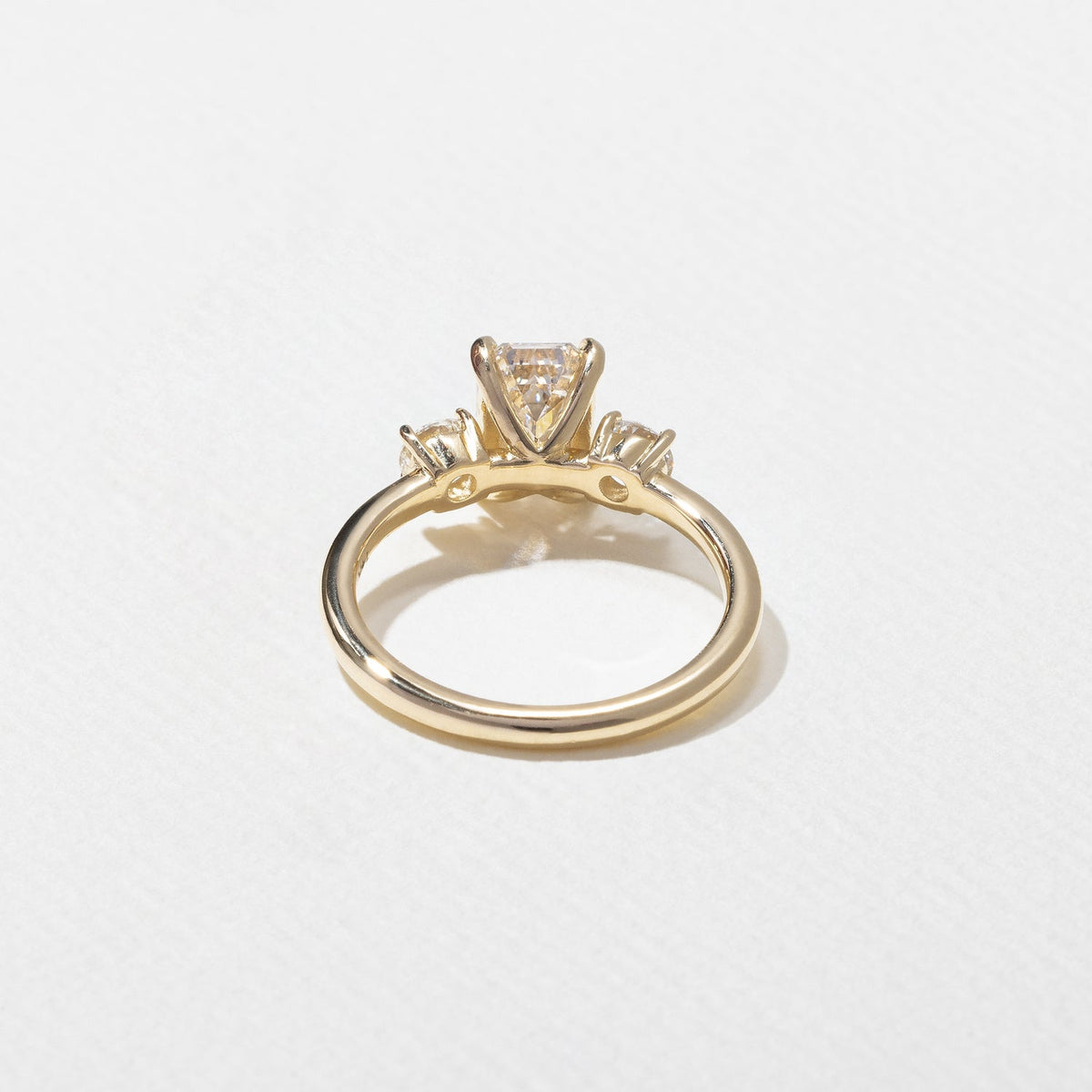 Emerald Pave Engagement Ring – 1 CT Lab Grown Diamond