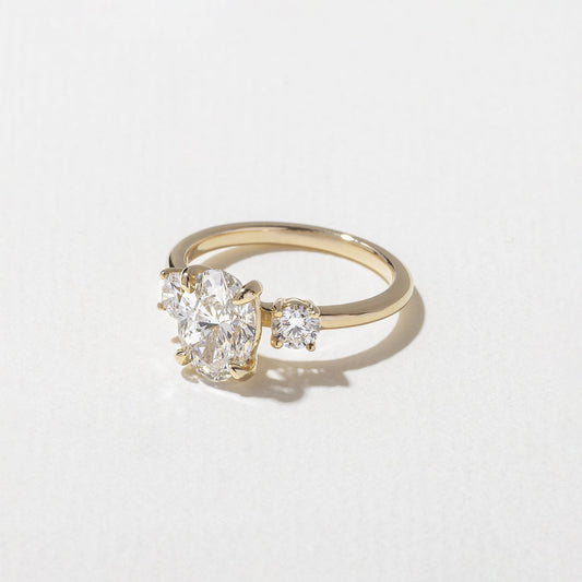 Emerald Pave Engagement Ring – 1 CT Lab Grown Diamond
