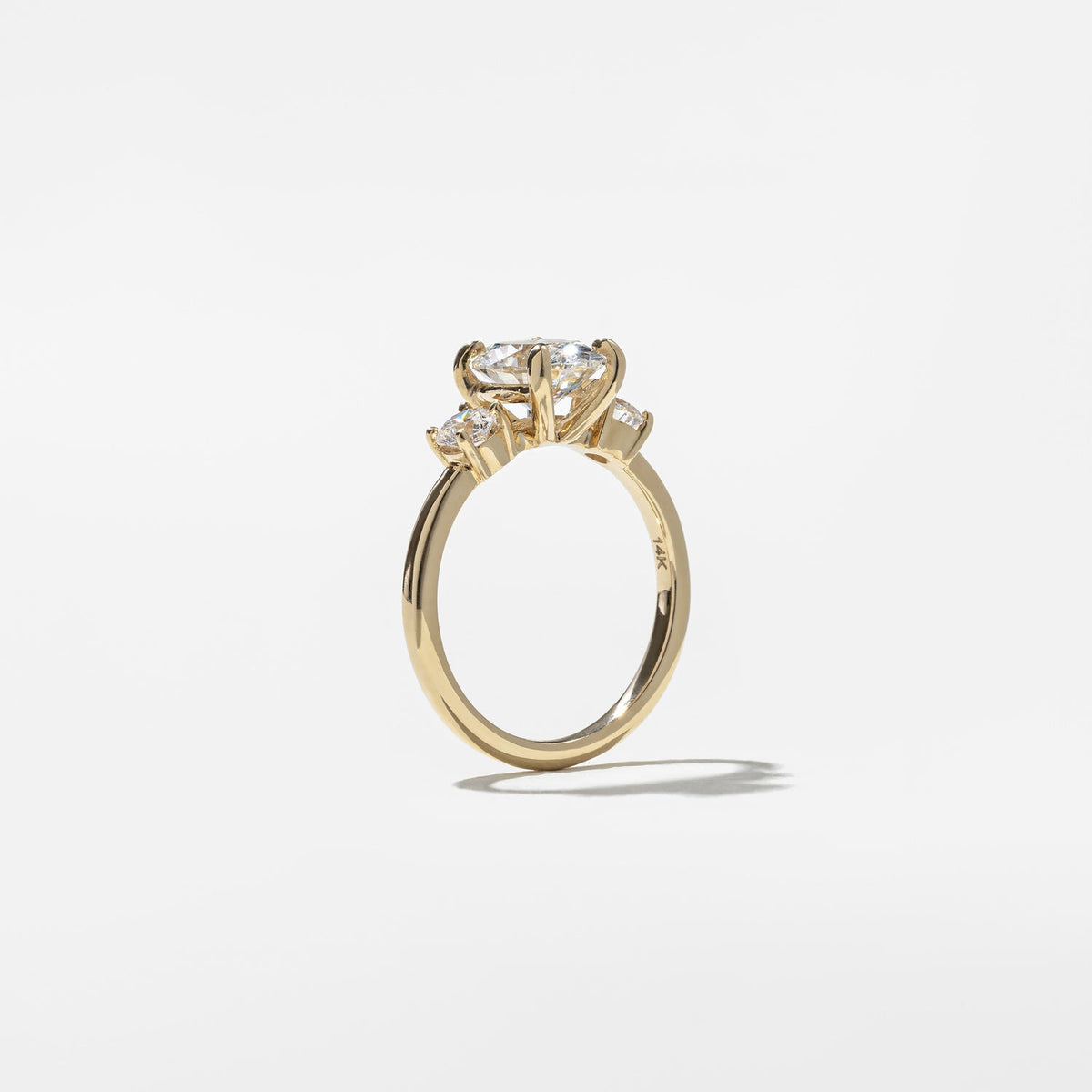 Emerald Pave Engagement Ring – 1 CT Lab Grown Diamond