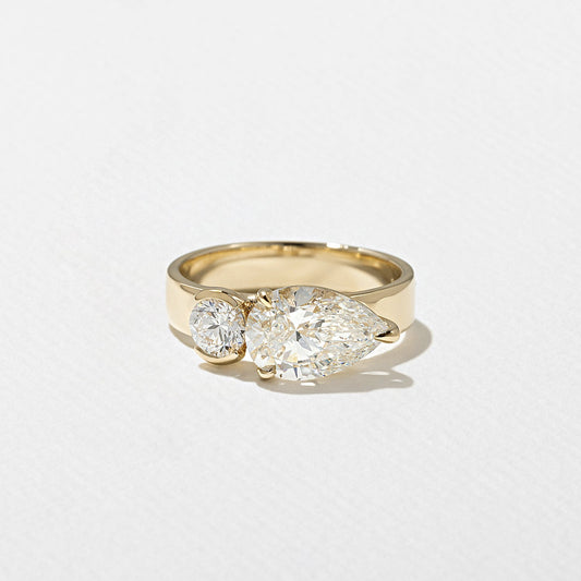 Emerald Pave Engagement Ring – 1 CT Lab Grown Diamond