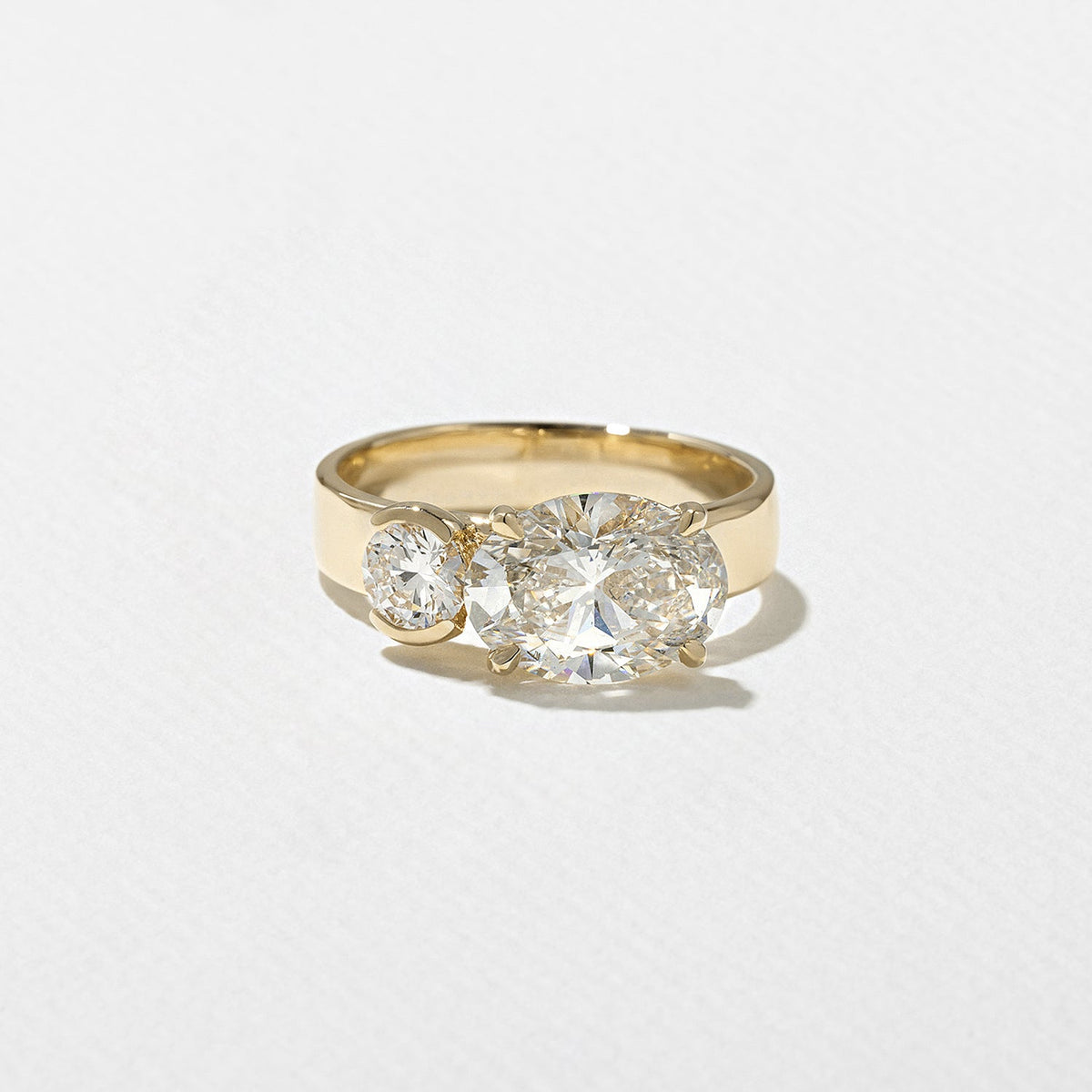 Emerald Pave Engagement Ring – 1 CT Lab Grown Diamond