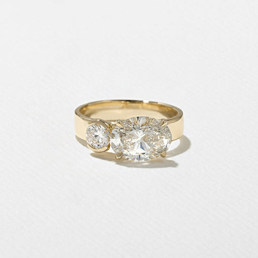 Emerald Pave Engagement Ring – 1 CT Lab Grown Diamond