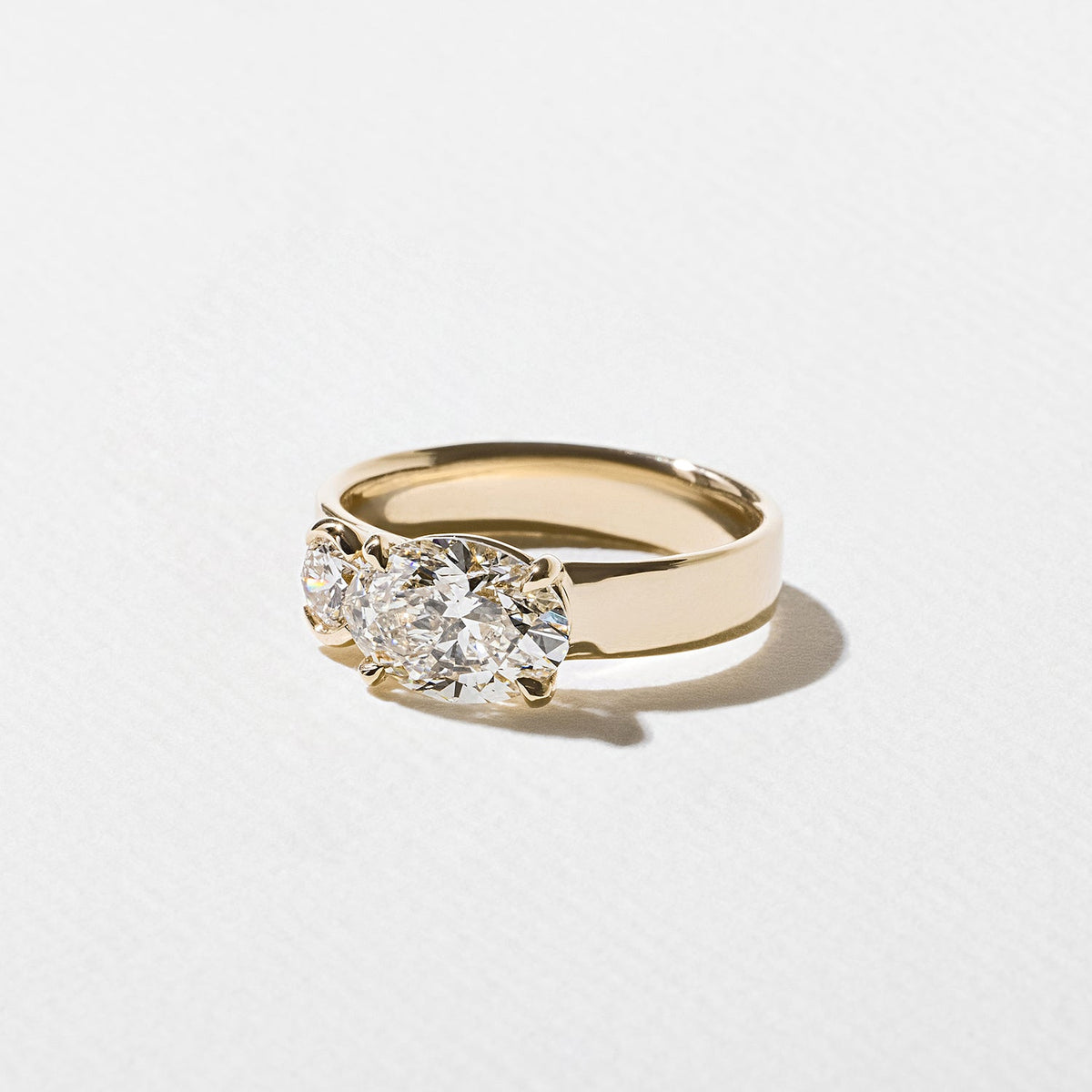 Emerald Pave Engagement Ring – 1 CT Lab Grown Diamond