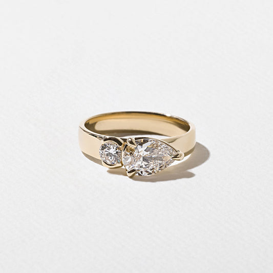 Emerald Pave Engagement Ring – 1 CT Lab Grown Diamond