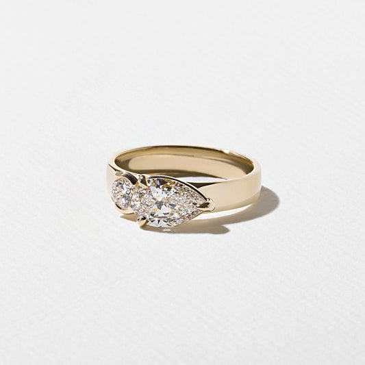 Emerald Pave Engagement Ring – 1 CT Lab Grown Diamond