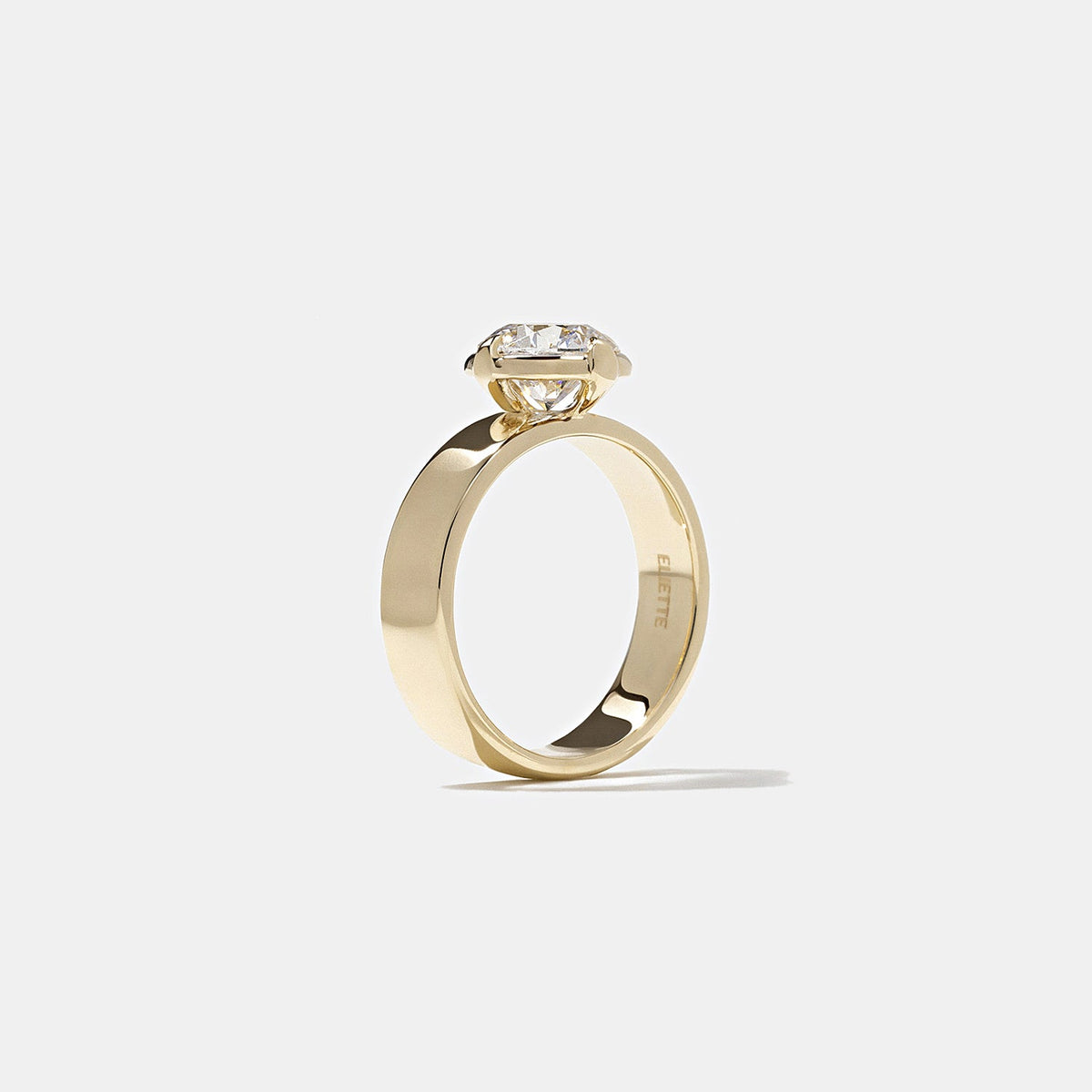 Emerald Pave Engagement Ring – 1 CT Lab Grown Diamond
