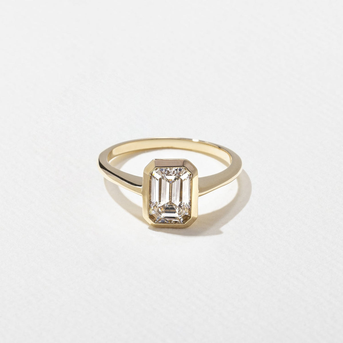 Emerald Pave Engagement Ring – 1 CT Lab Grown Diamond