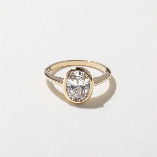 Emerald Pave Engagement Ring – 1 CT Lab Grown Diamond