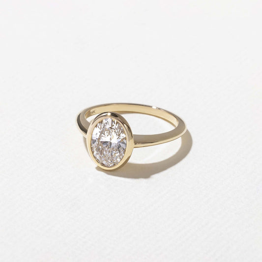 Emerald Pave Engagement Ring – 1 CT Lab Grown Diamond