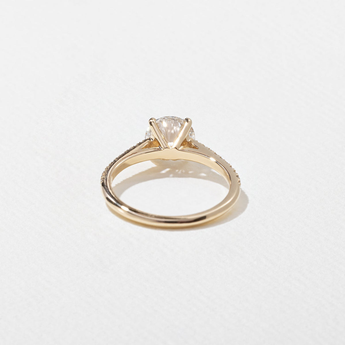 Emerald Pave Engagement Ring – 1 CT Lab Grown Diamond