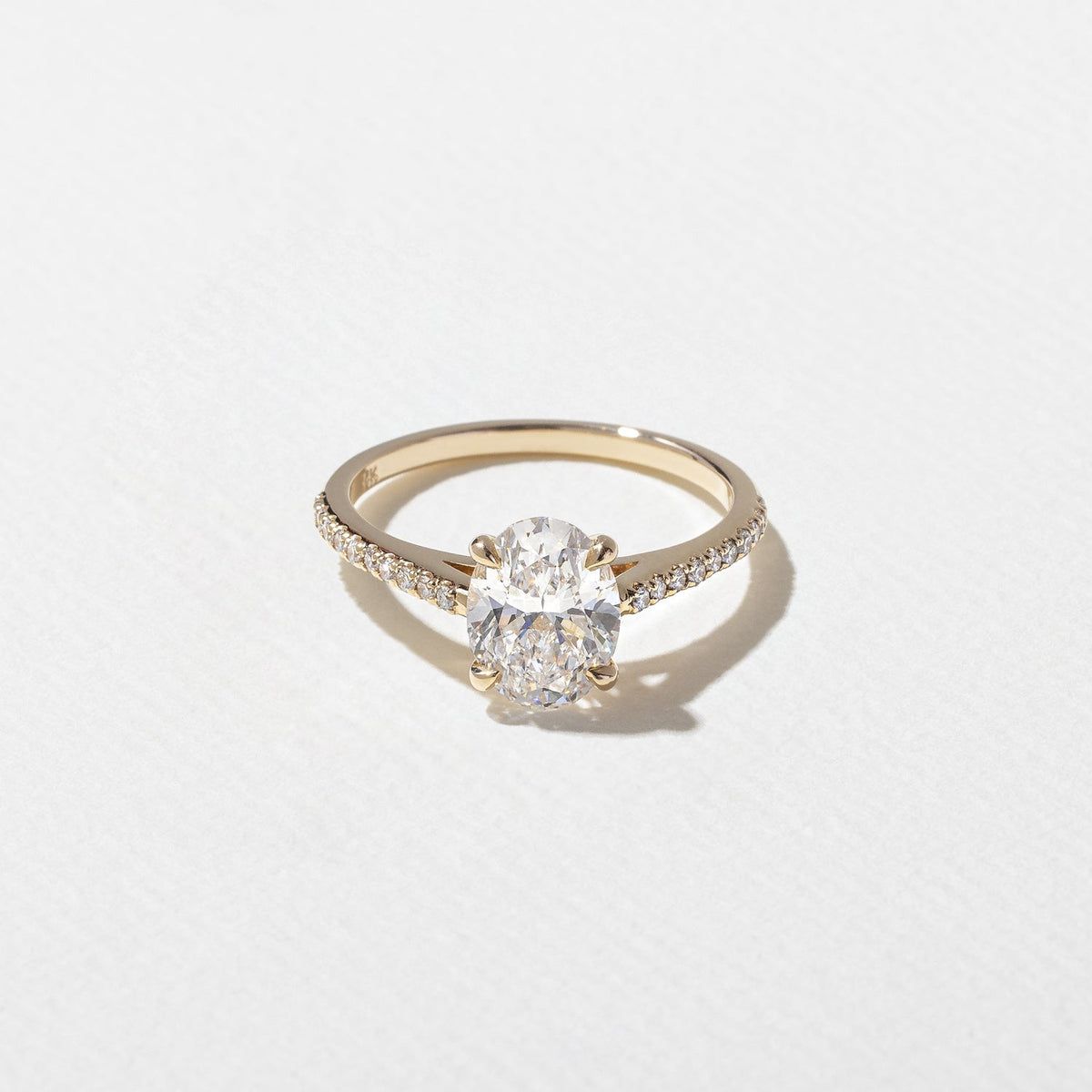Emerald Pave Engagement Ring – 1 CT Lab Grown Diamond