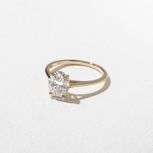 Emerald Pave Engagement Ring – 1 CT Lab Grown Diamond