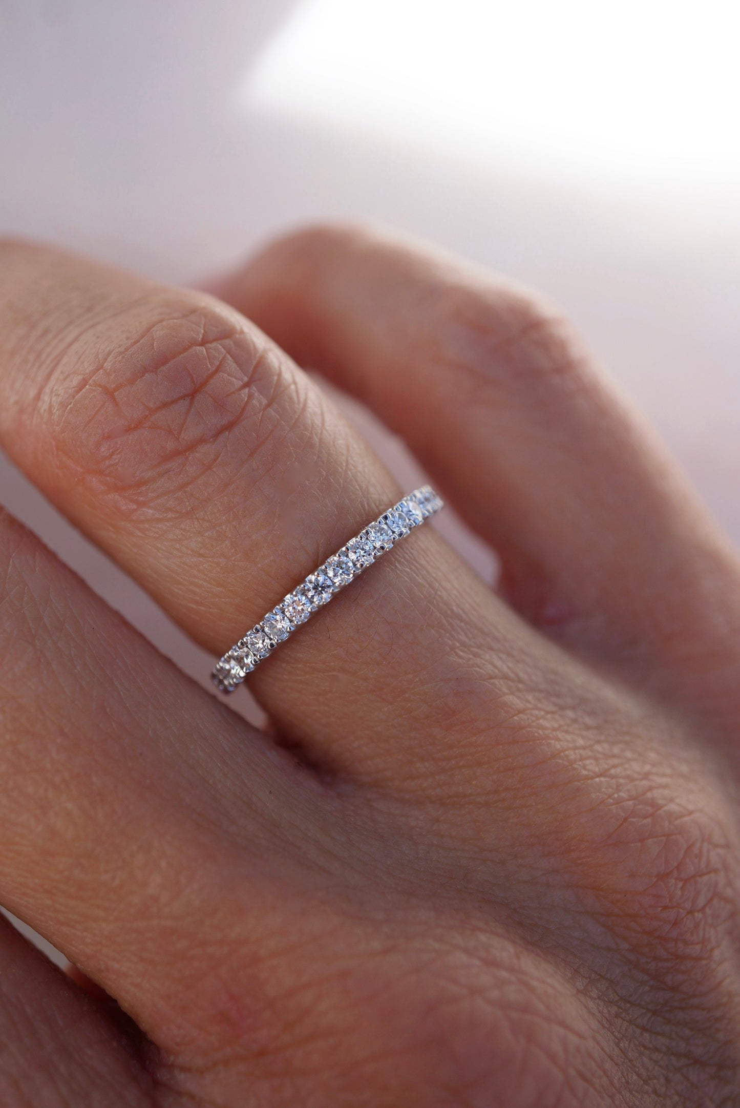 0.37 CT Round Full Eternity Lab Grown Diamond Wedding Band