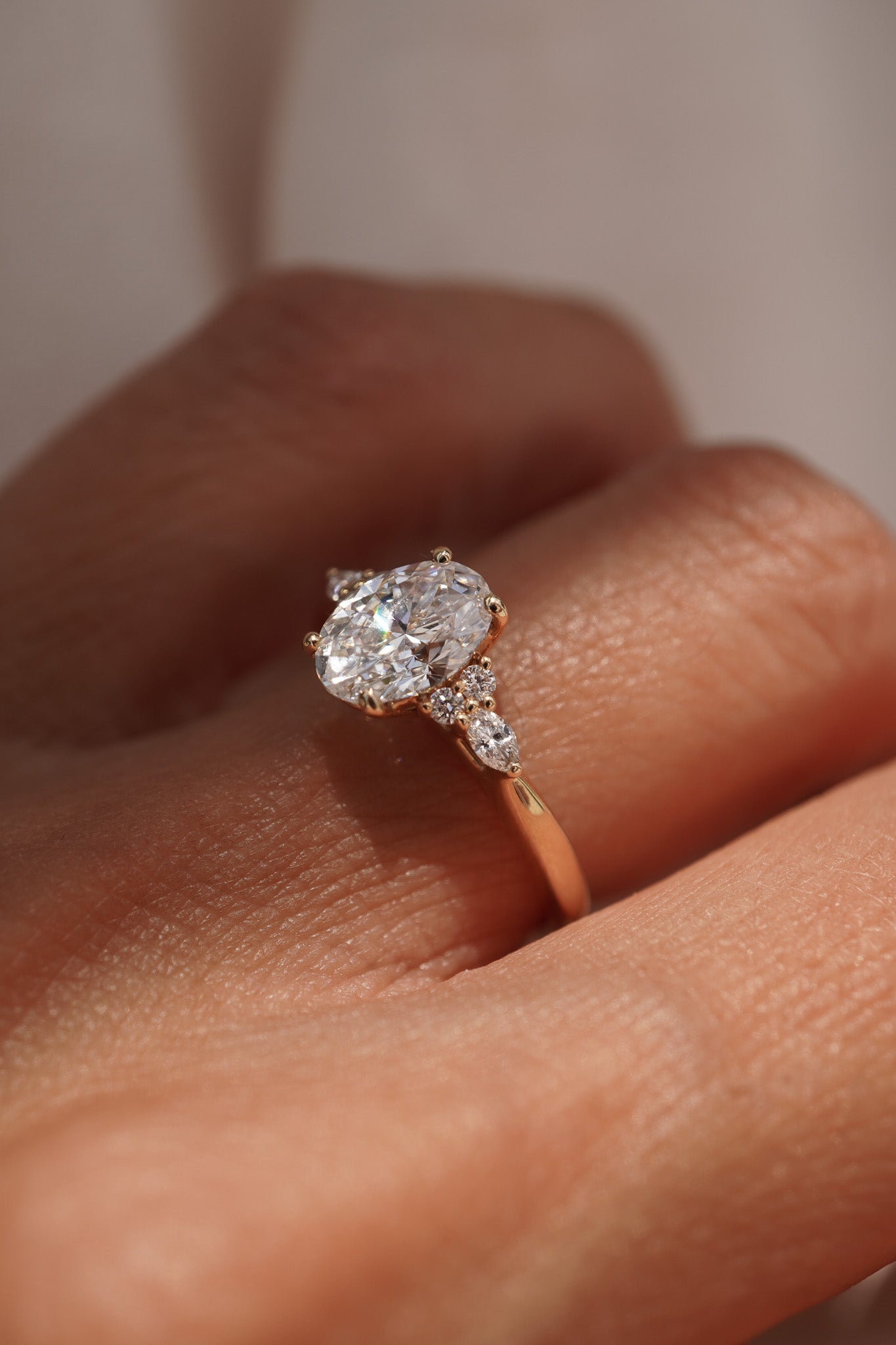 2 CT Round Three Stones Lab Grown Diamond Engagement Ring