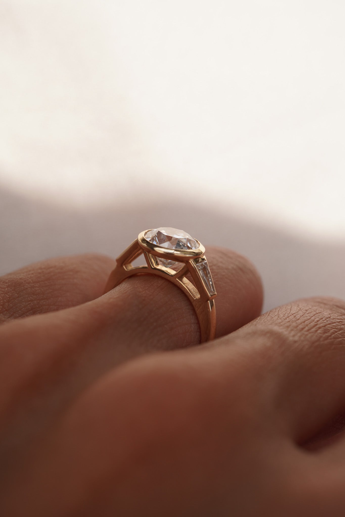 2 CT Round Three Stones Lab Grown Diamond Engagement Ring