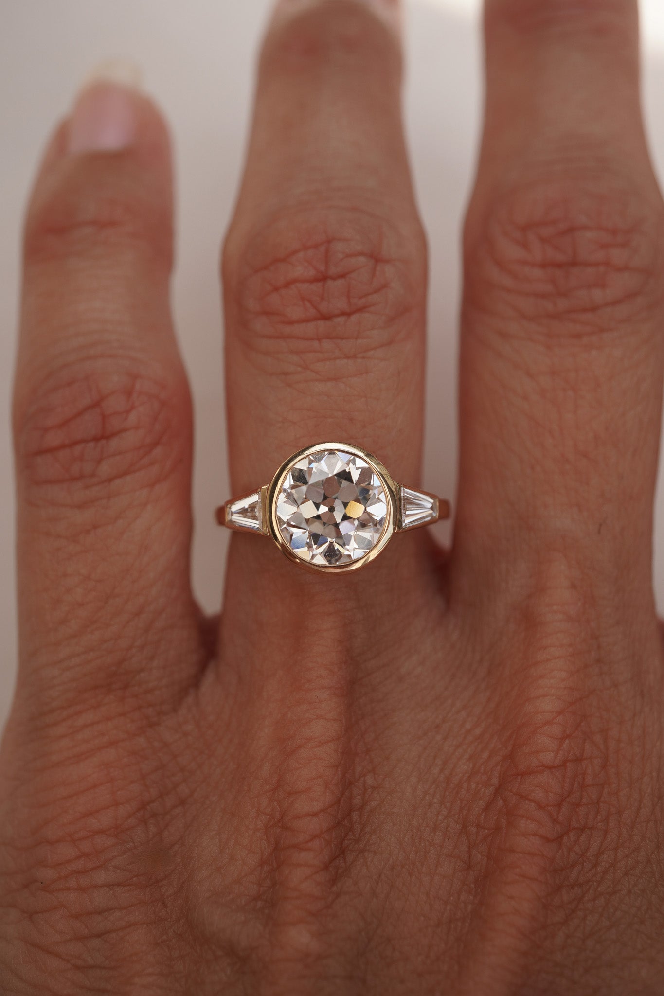 2 CT Round Three Stones Lab Grown Diamond Engagement Ring