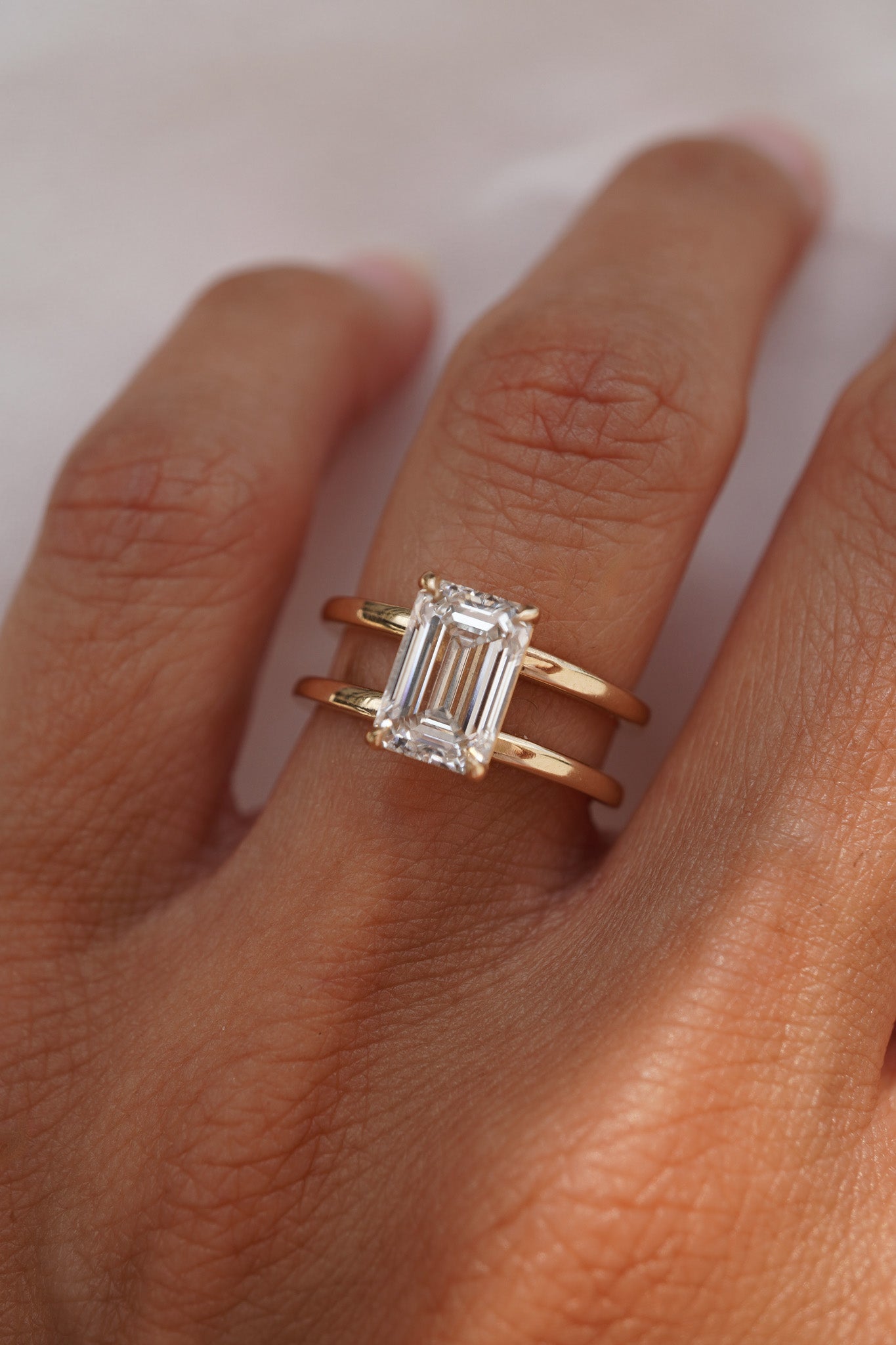 2 CT Round Three Stones Lab Grown Diamond Engagement Ring