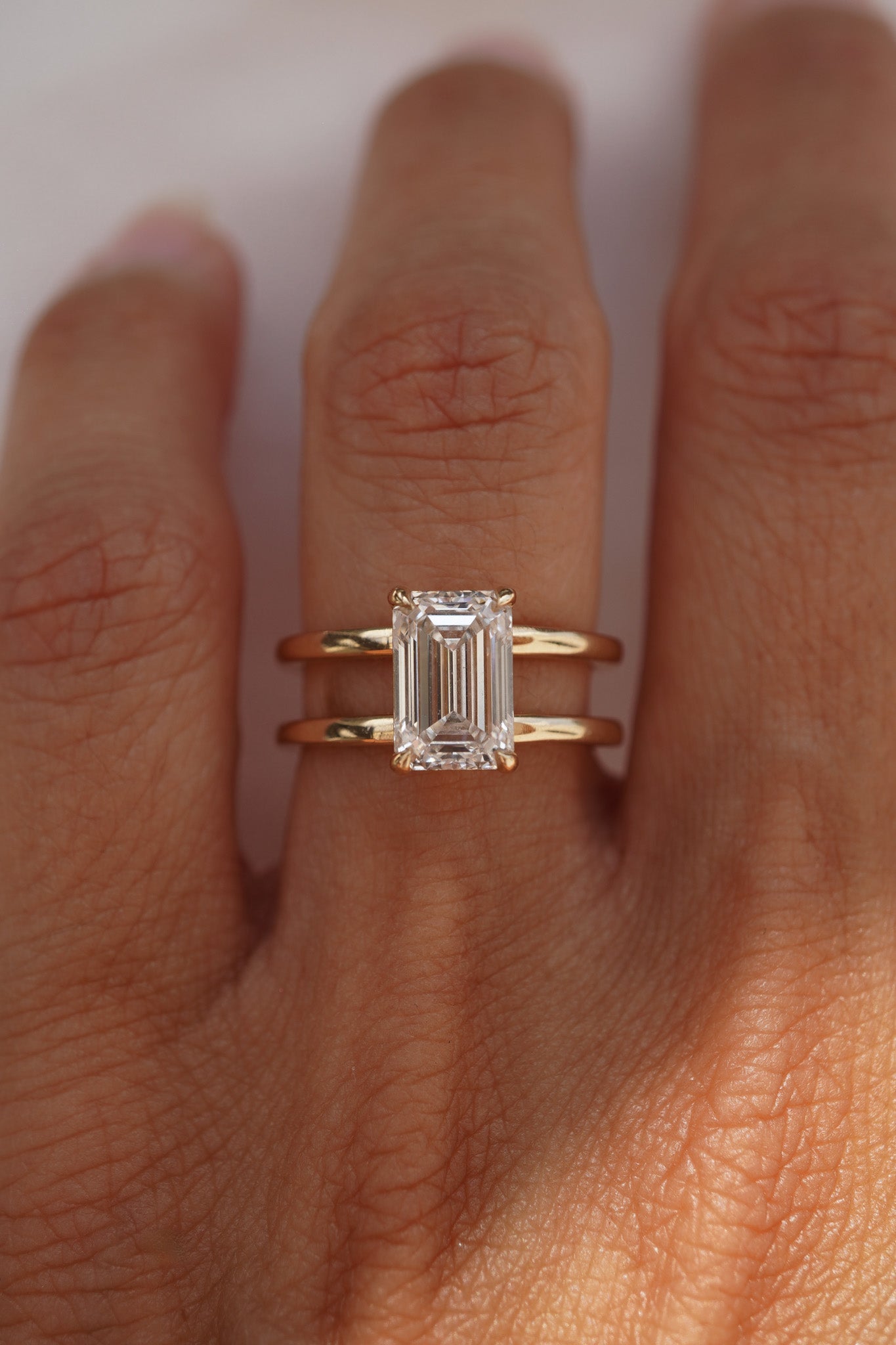 2 CT Round Three Stones Lab Grown Diamond Engagement Ring