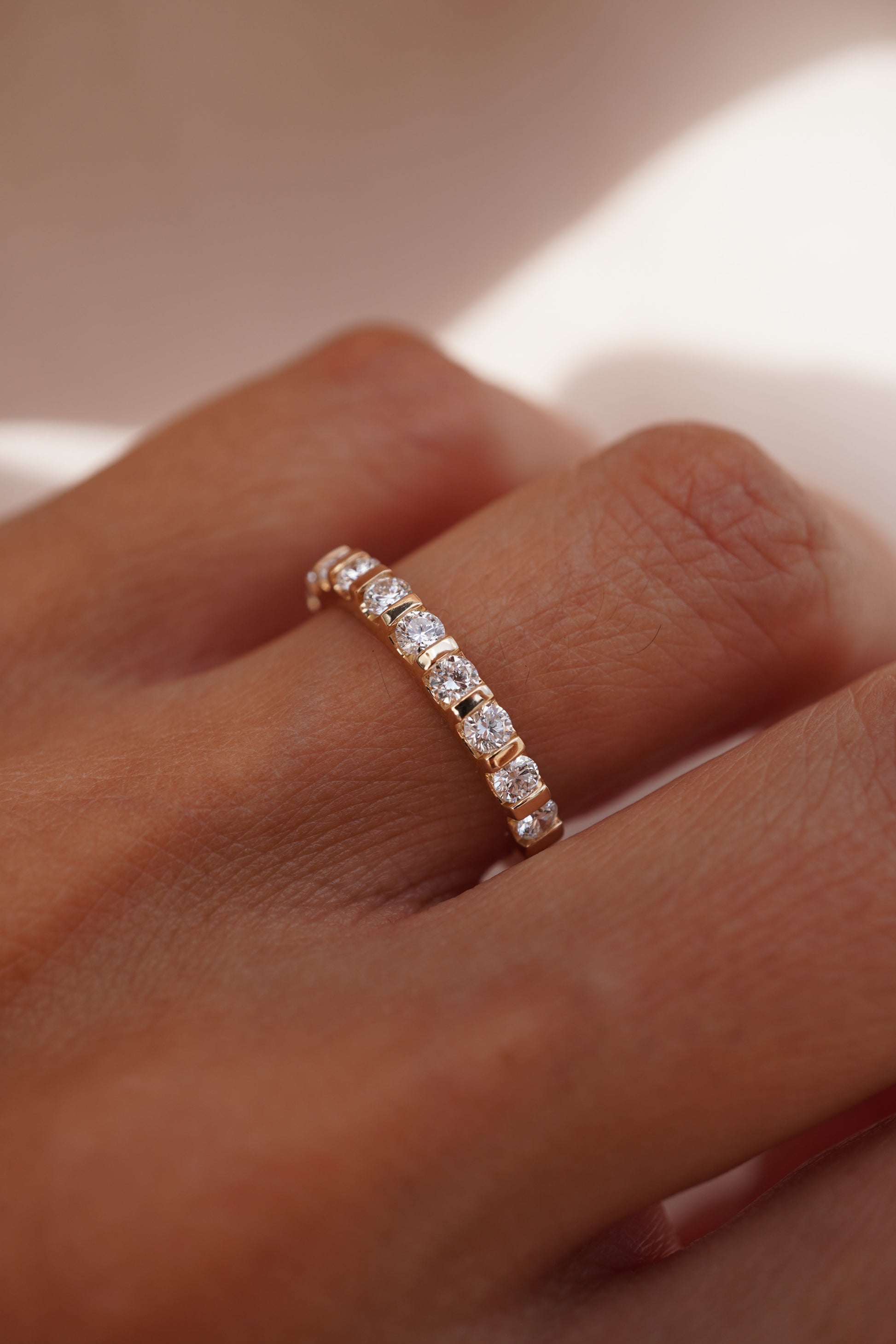 0.37 CT Round Full Eternity Lab Grown Diamond Wedding Band