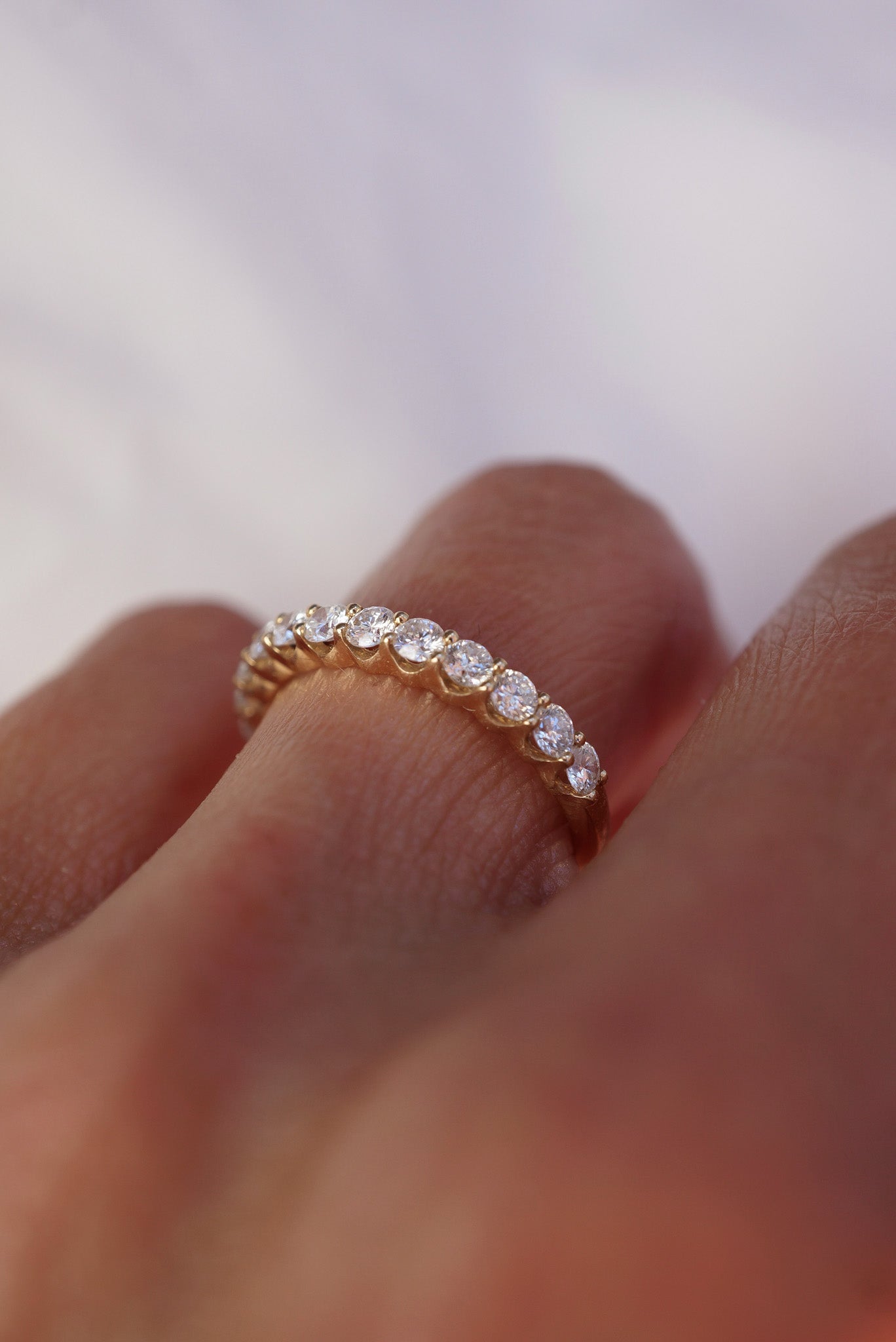 0.37 CT Round Full Eternity Lab Grown Diamond Wedding Band