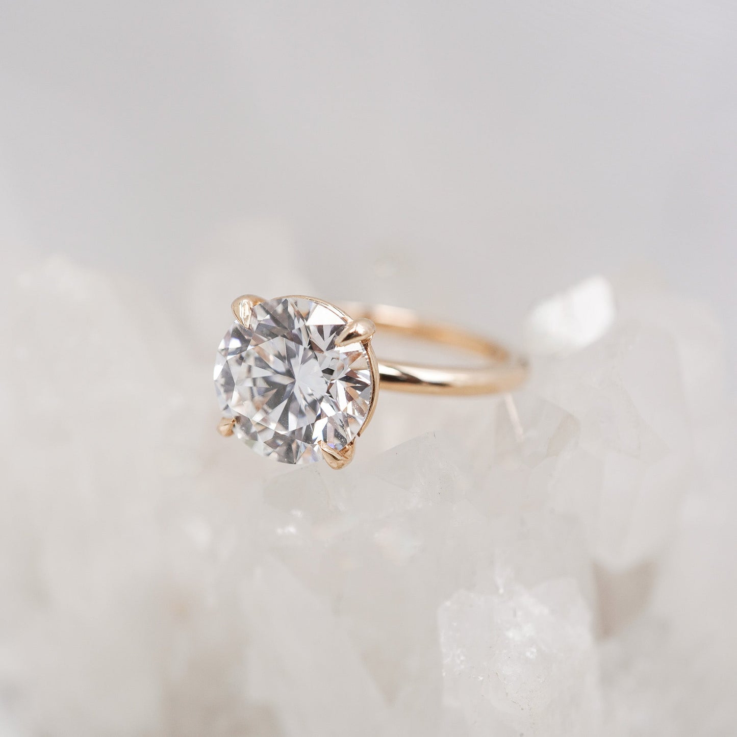 2 CT Round Three Stones Lab Grown Diamond Engagement Ring