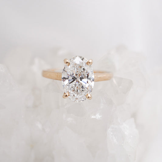 2 CT Round Three Stones Lab Grown Diamond Engagement Ring