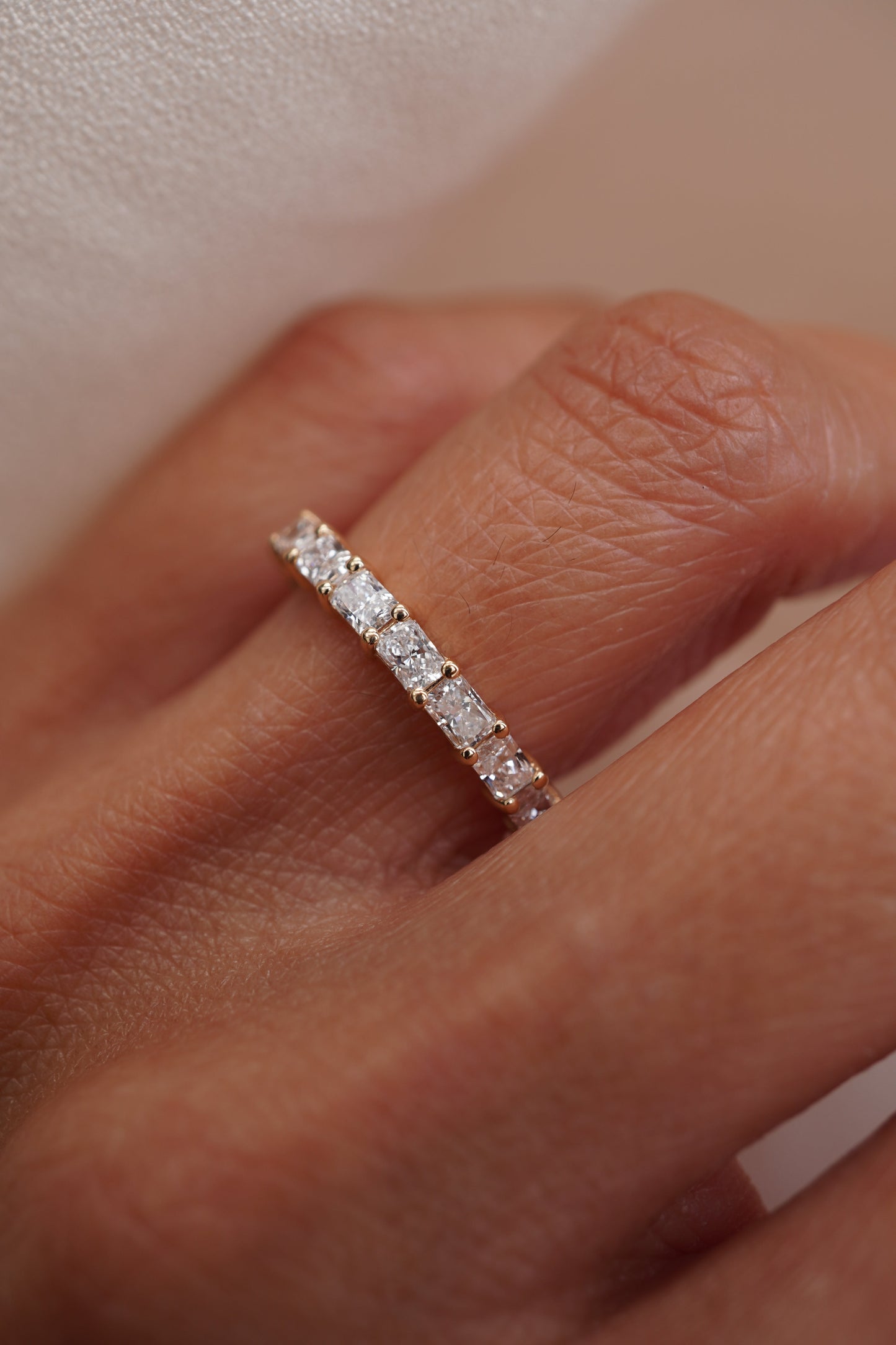 0.37 CT Round Full Eternity Lab Grown Diamond Wedding Band