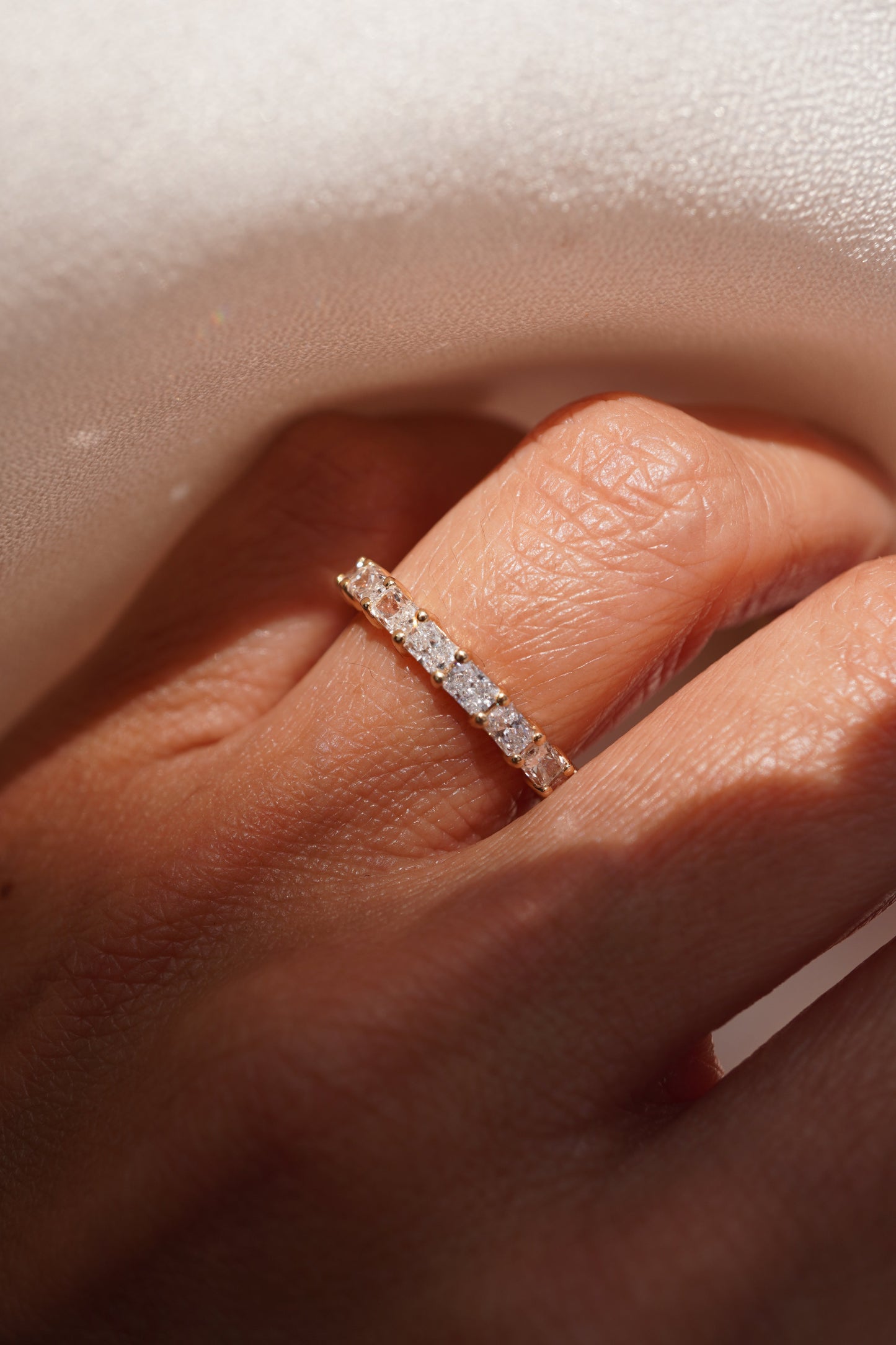 0.37 CT Round Full Eternity Lab Grown Diamond Wedding Band