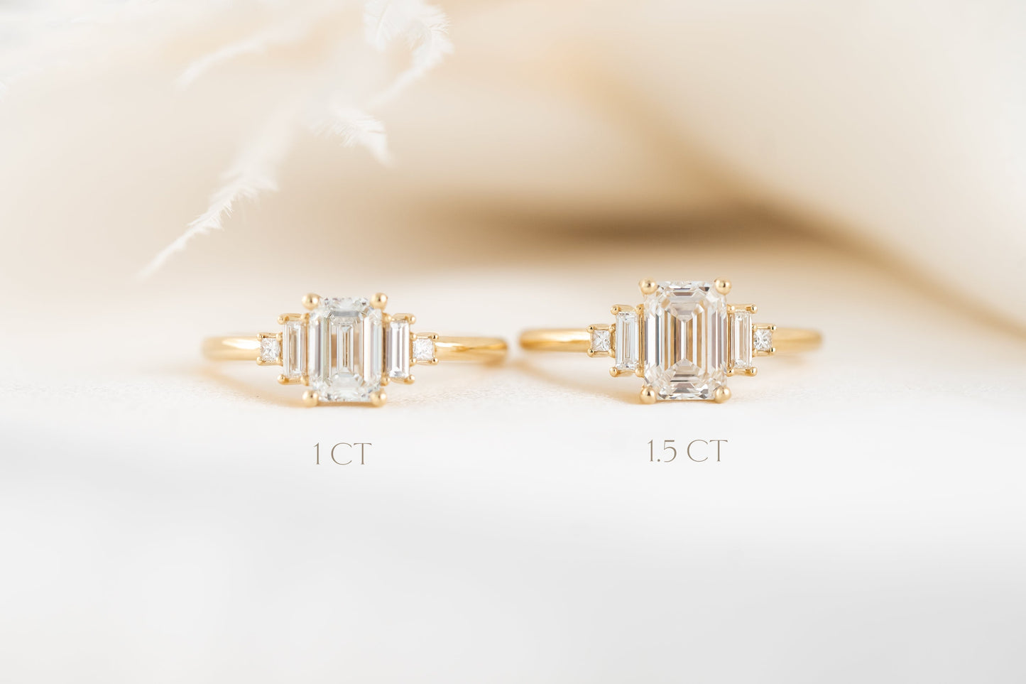 Marquise Shaped Three Stone Lab Grown Diamond Engagement Ring