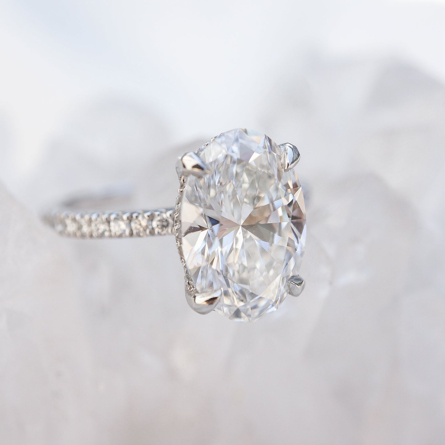 2 CT Round Three Stones Lab Grown Diamond Engagement Ring