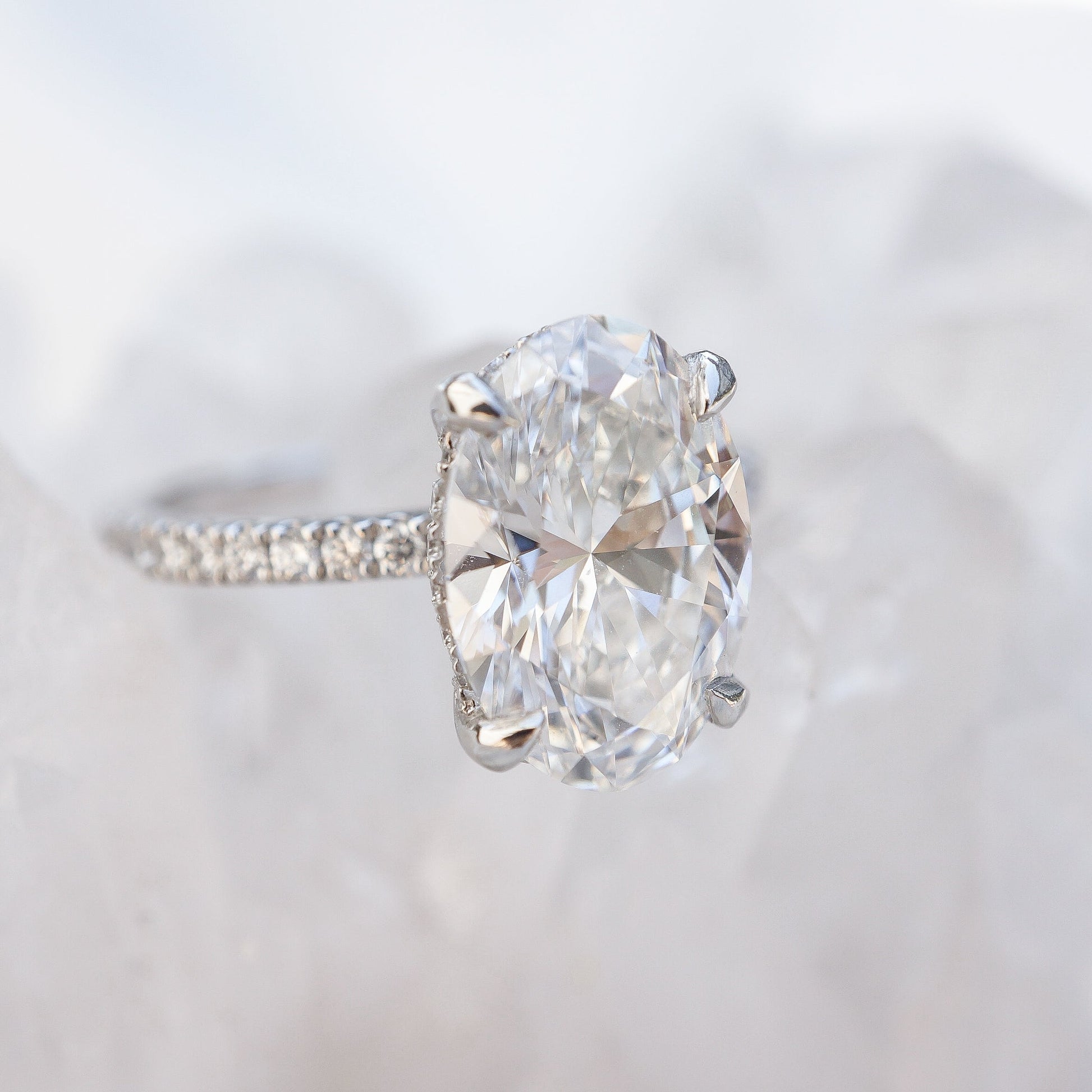 2 CT Round Three Stones Lab Grown Diamond Engagement Ring