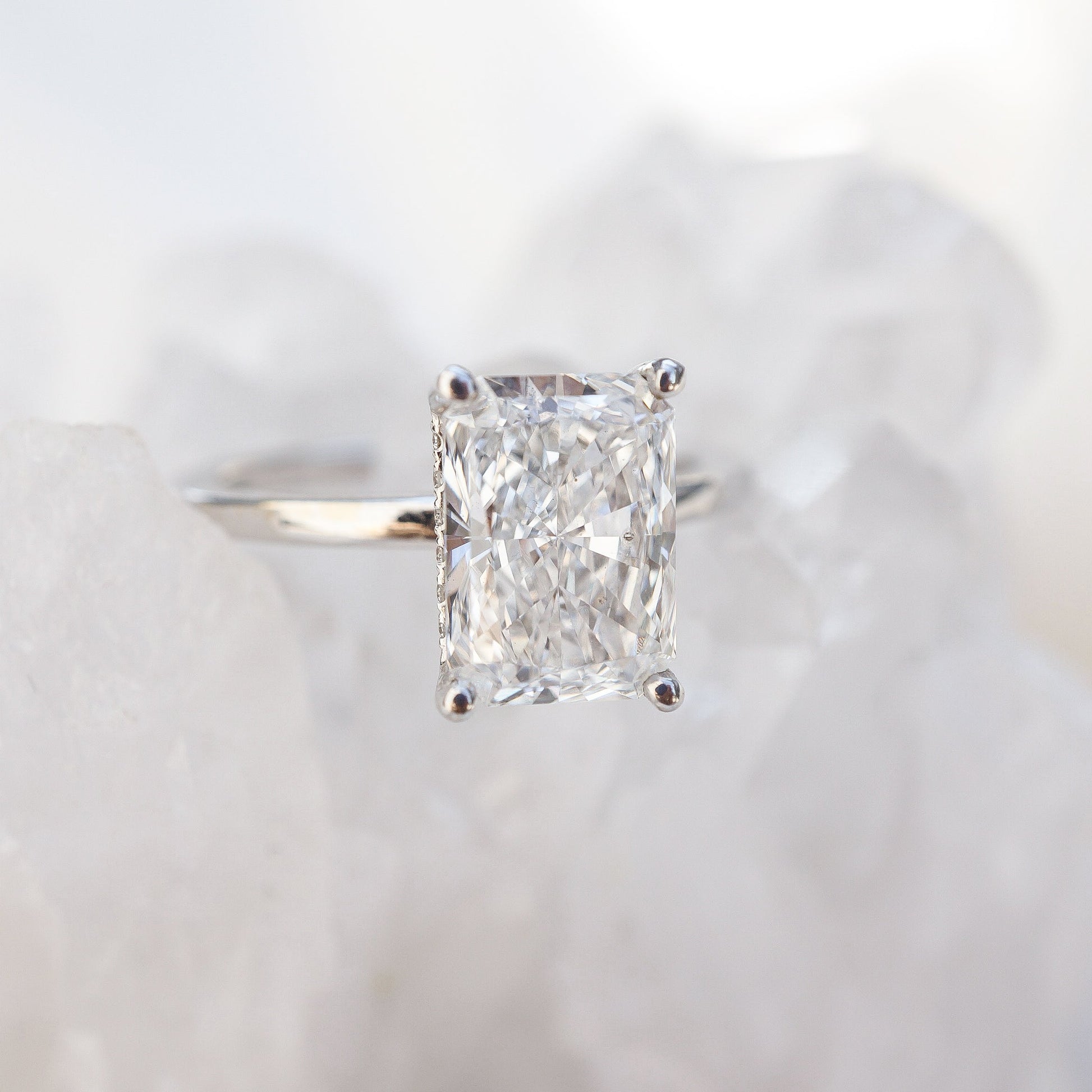 2 CT Round Three Stones Lab Grown Diamond Engagement Ring