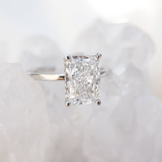 2 CT Round Three Stones Lab Grown Diamond Engagement Ring