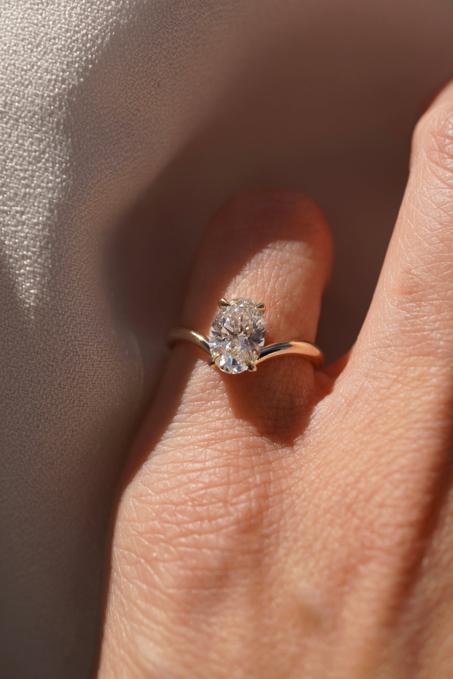 2 CT Round Three Stones Lab Grown Diamond Engagement Ring