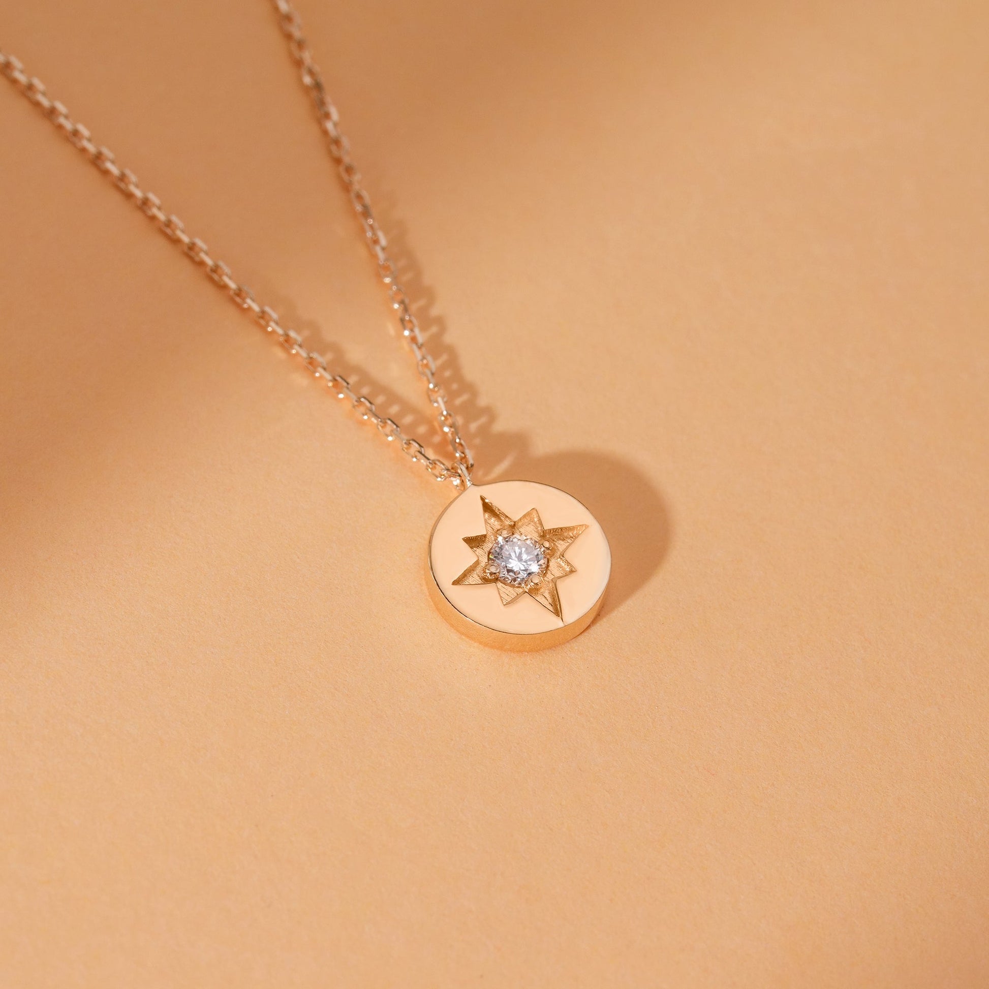 1.0 CT Round Bezel Solitaire Lab Grown Diamond Necklace