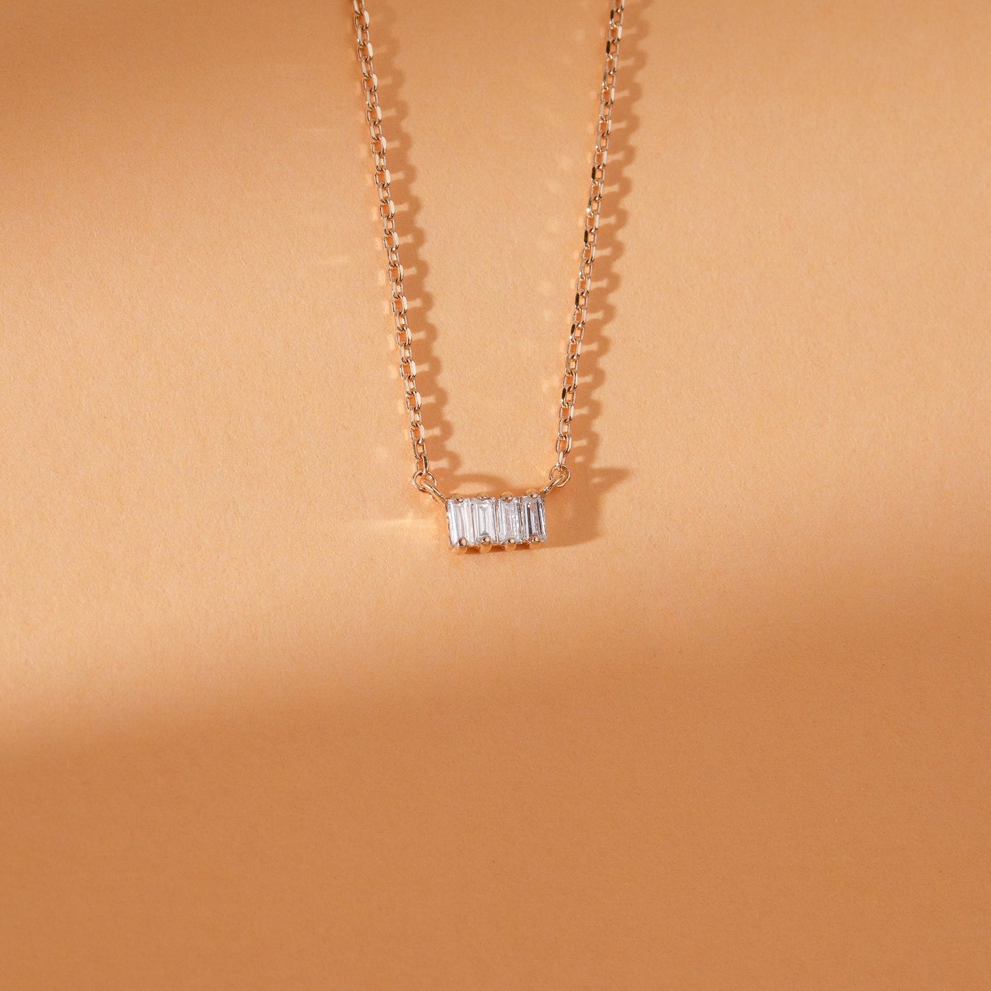 1.0 CT Round Bezel Solitaire Lab Grown Diamond Necklace
