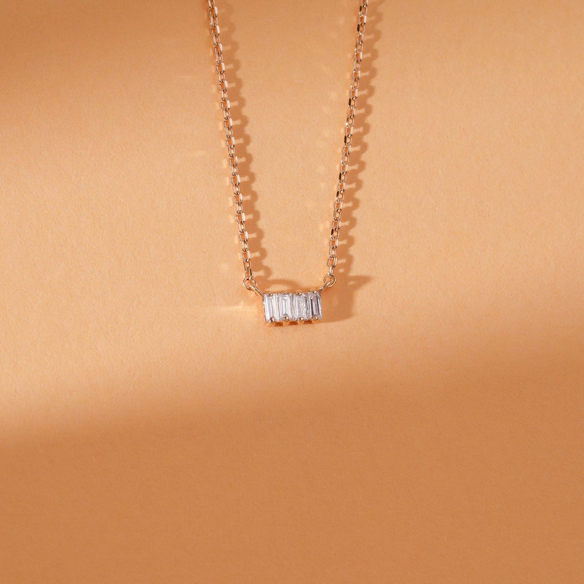 1.0 CT Round Bezel Solitaire Lab Grown Diamond Necklace