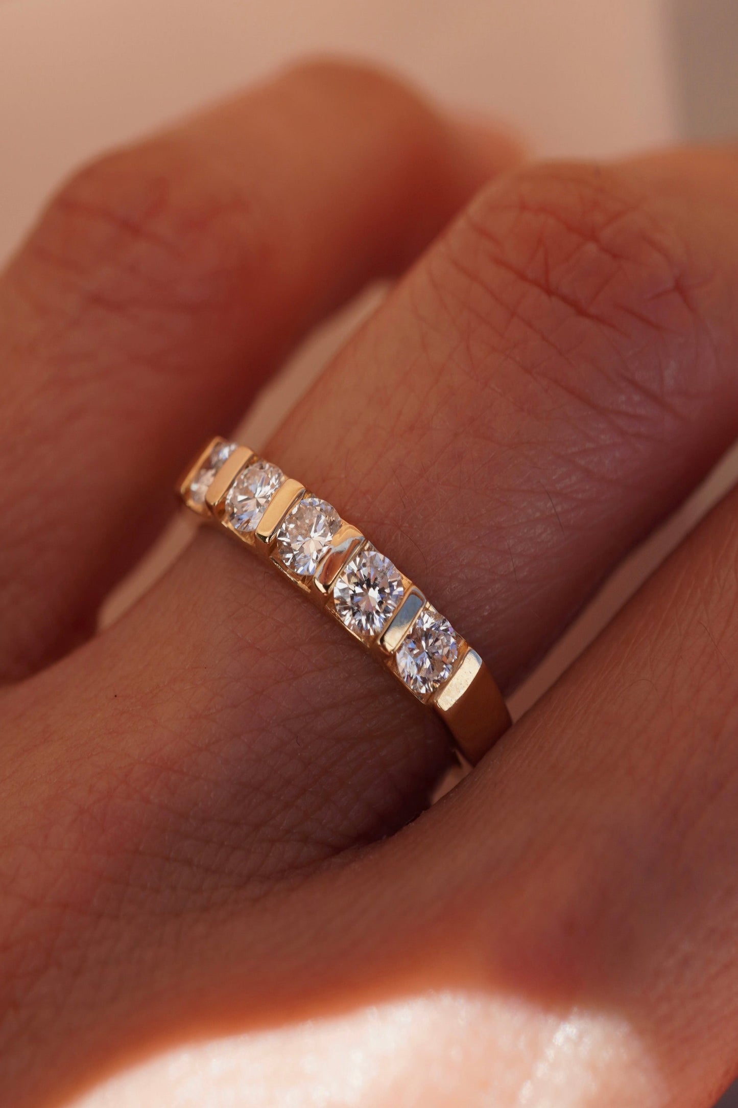 0.37 CT Round Full Eternity Lab Grown Diamond Wedding Band