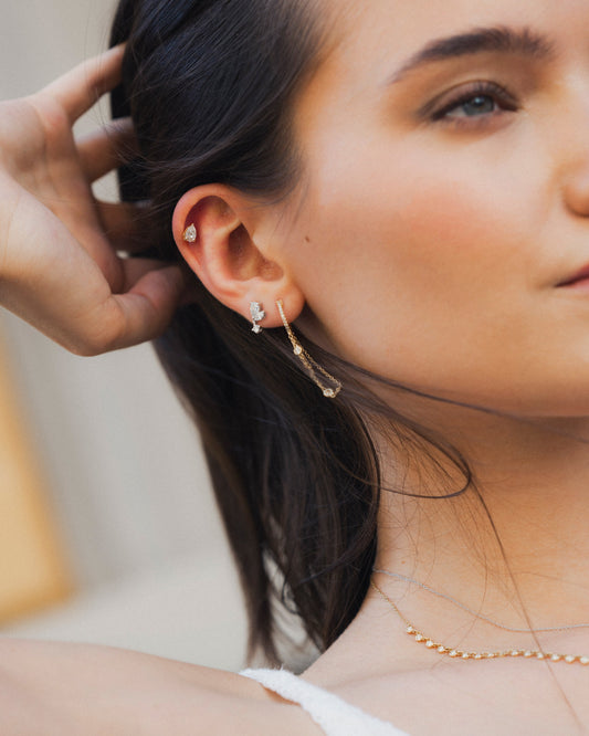 1.0 CT Round Bezel Solitaire Lab Grown Diamond Earrings