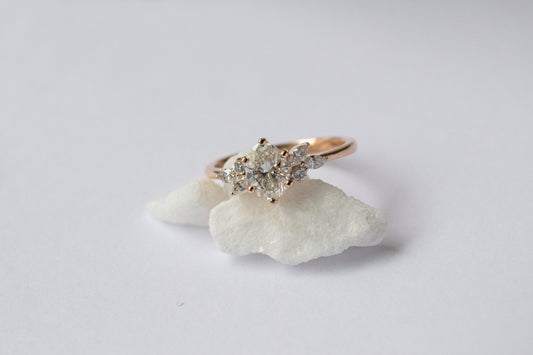 2 CT Round Three Stones Lab Grown Diamond Engagement Ring