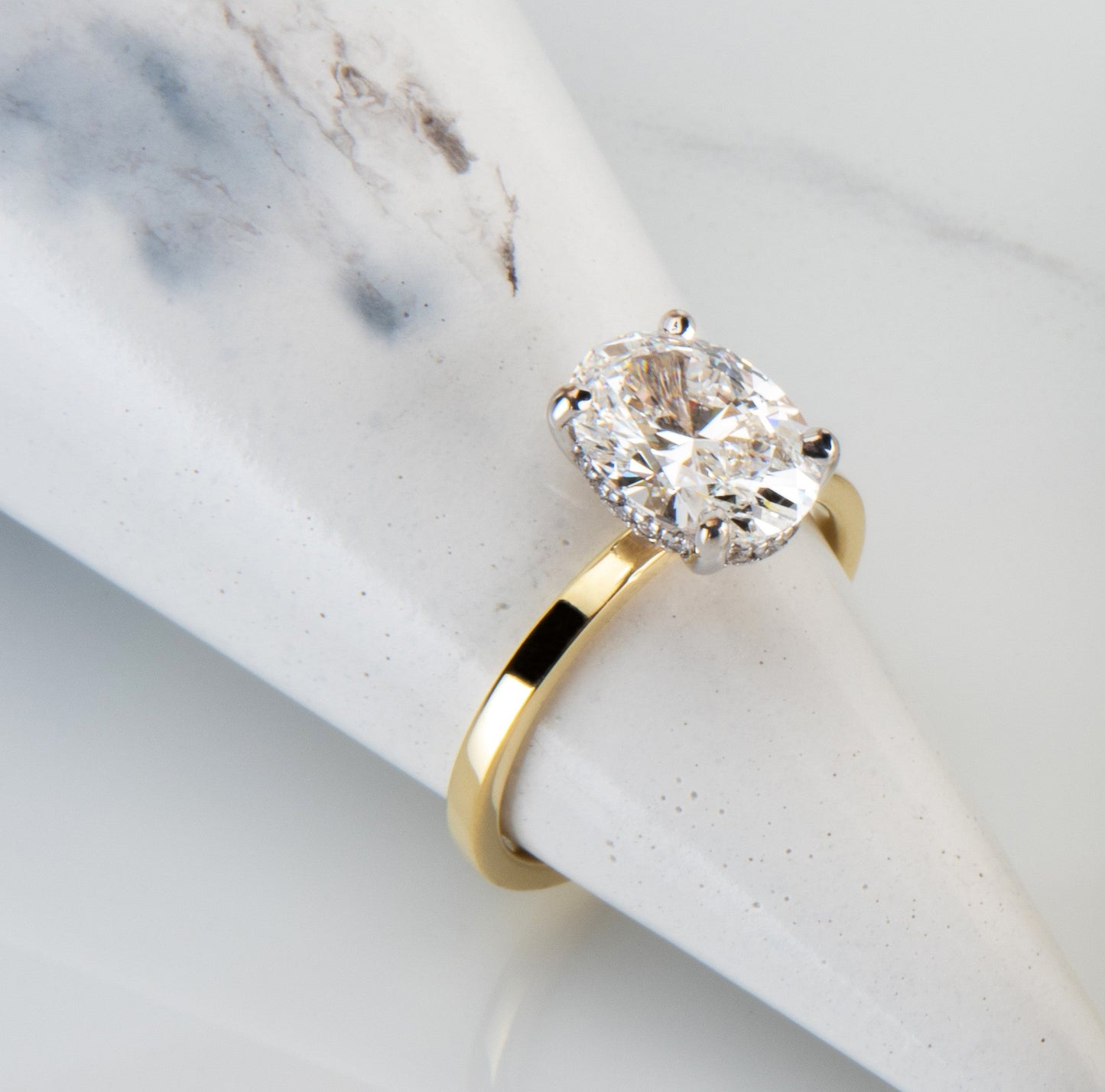 2 CT Round Three Stones Lab Grown Diamond Engagement Ring