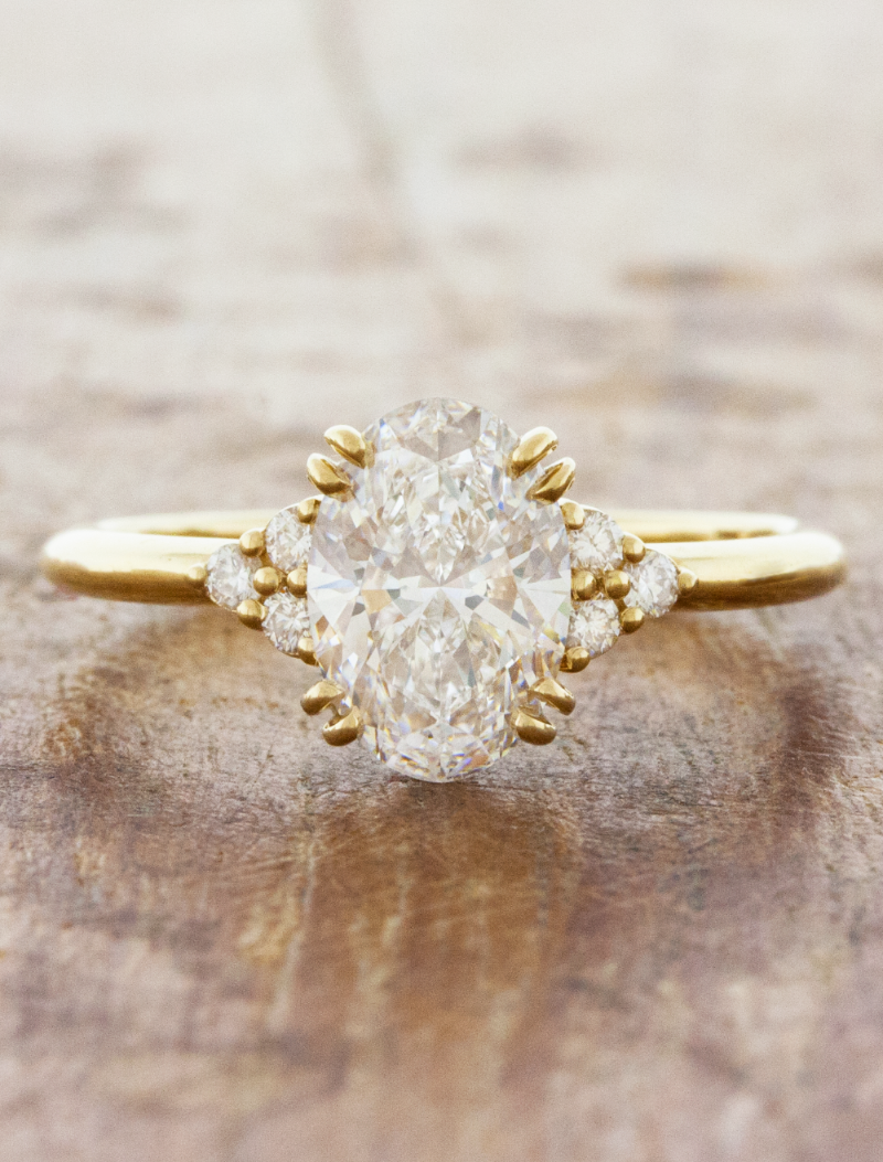 2 CT Round Three Stones Lab Grown Diamond Engagement Ring