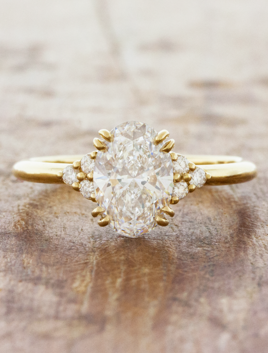 2 CT Round Three Stones Lab Grown Diamond Engagement Ring