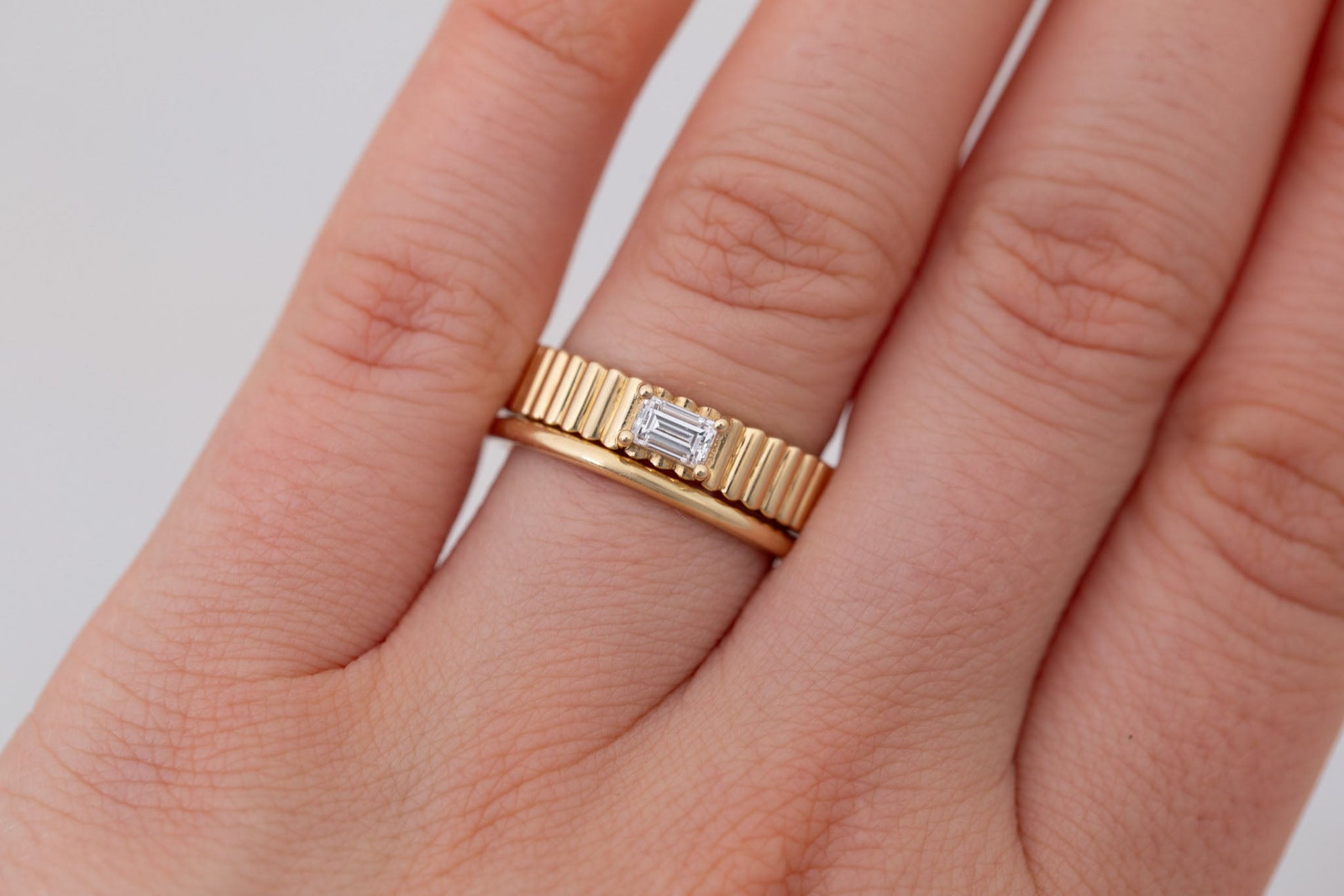 2 CT Round Three Stones Lab Grown Diamond Engagement Ring